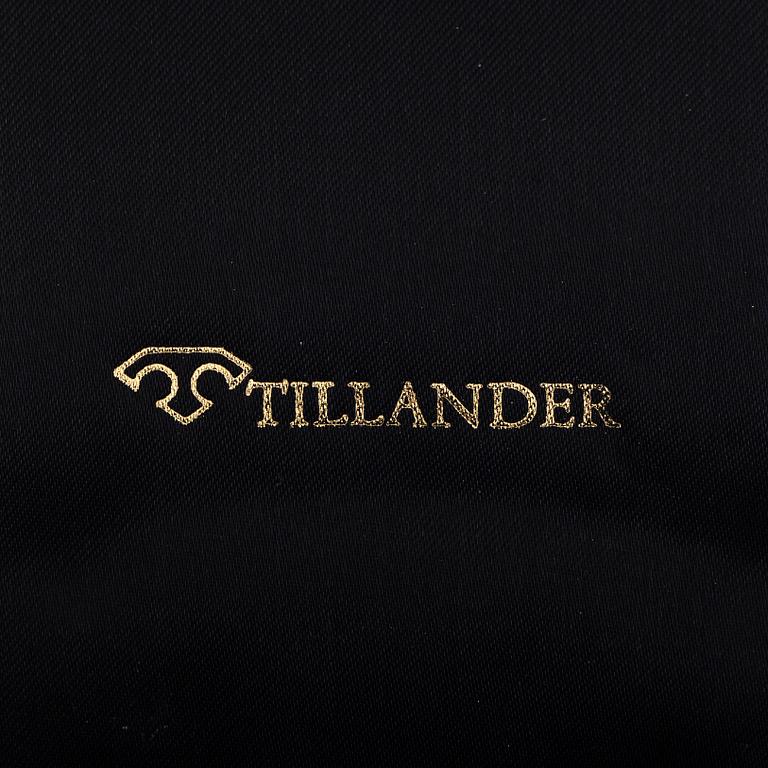 Necklace and earrings, brilliant cut diamonds, 18K white gold and gold. A. Tillander, Helsinki.