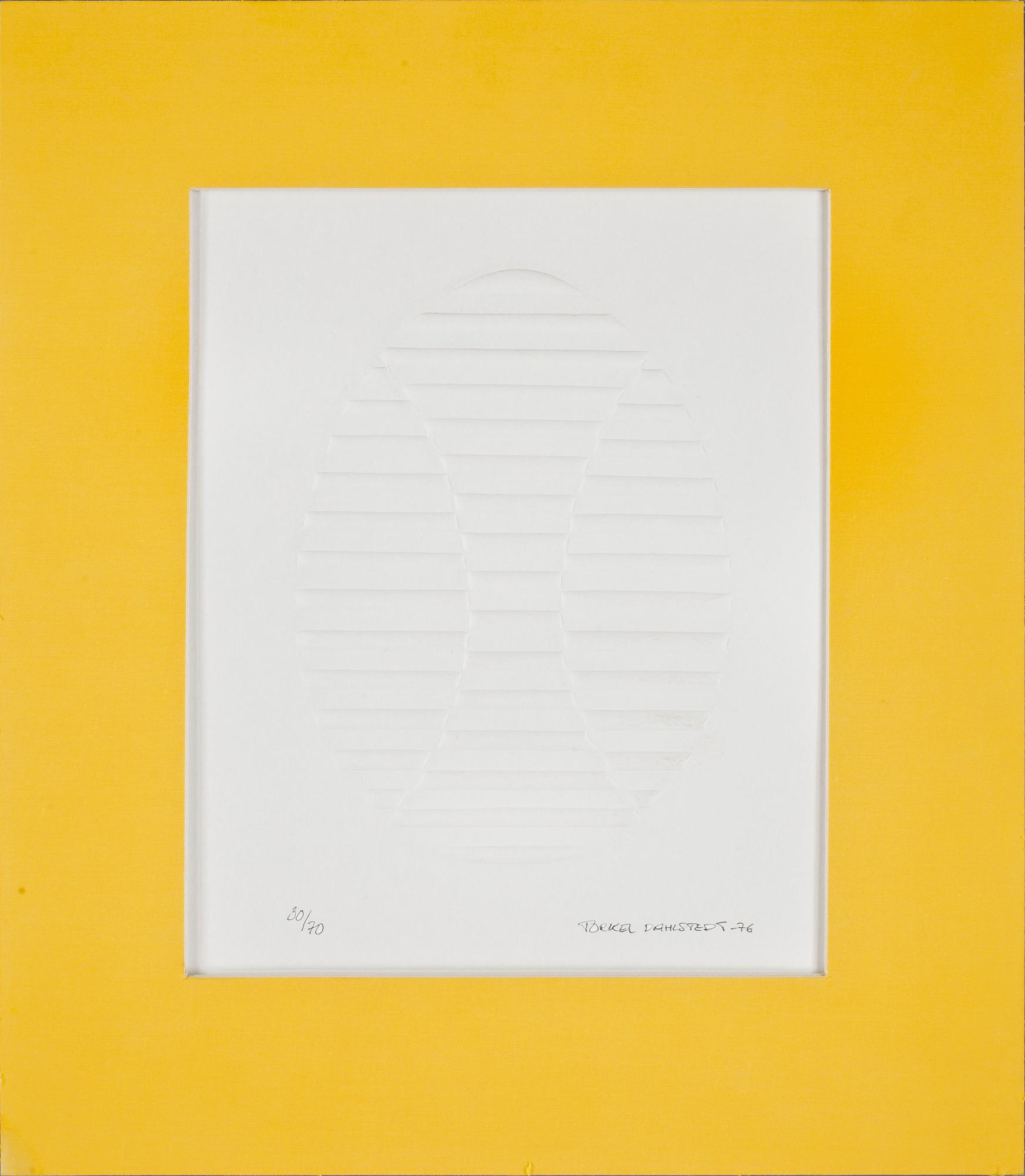 TORKEL DAHLSTEDT, reliefgravyrer 4 st. Sign o dat -76. Numr 30/70.