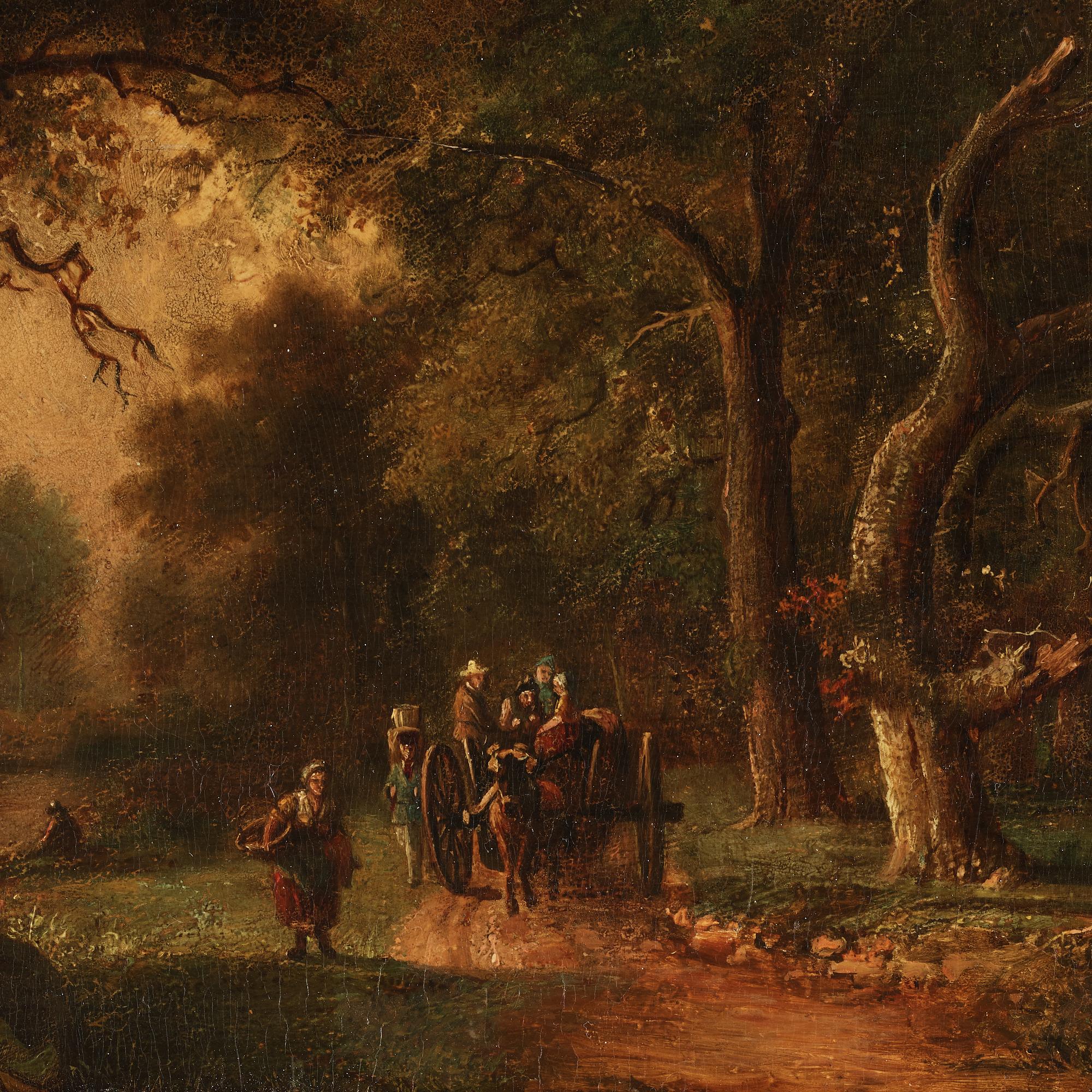 BAREND CORNELIS KOEKKOEK, circle of, oil on panel, indistintly signed.