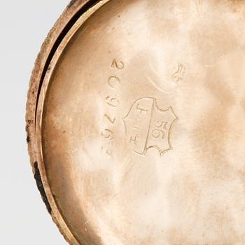 FICKUR, 2 st, delvis 14 K respektive 18 K guld, 1900-talets första hälft. Total vikt 58 g.