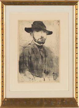 AXEL FRIDELL, dry point etching, printed signature and dated 1917.