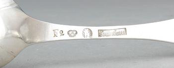 SKEDAR, 6 st, olika mästare, Sverige, mestadels 1700-talets slut. Vikt ca 299 gram.