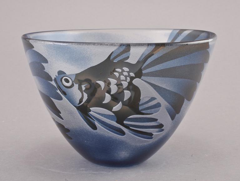 SKÅL, glas, Paul Hoff, Kosta, osign.