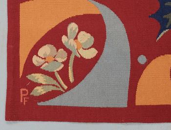 TAPESTRY. "Höst-Vinter". Tapestry weave (gobelängteknik). 163,5 x 219 cm. Signed PF G. DEVÈCHE.