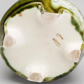 A pair of majolica vases early 1900's.