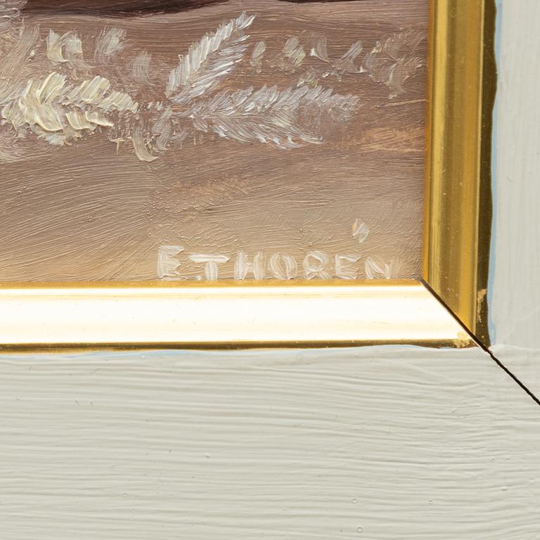 Esaias Thorén, Beach scene with swan head.