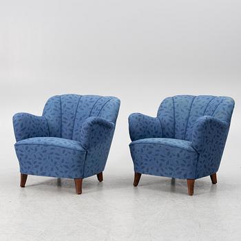 Fåtöljer, ett par, 1900-talets första hälft.