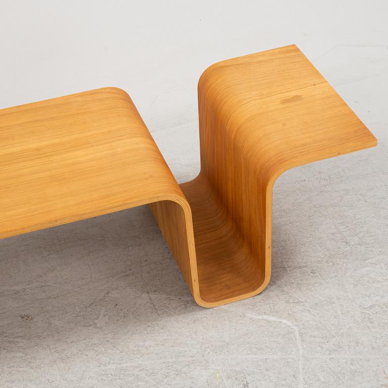 A 'Satellite' oak veneered coffee table by Jonas Ihreborn.