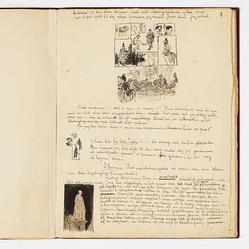 Carl Larsson, CARL LARSSON, illustrated travel story, "Från Stockholm till Messina" (From Stockholm to Messina), 1886.