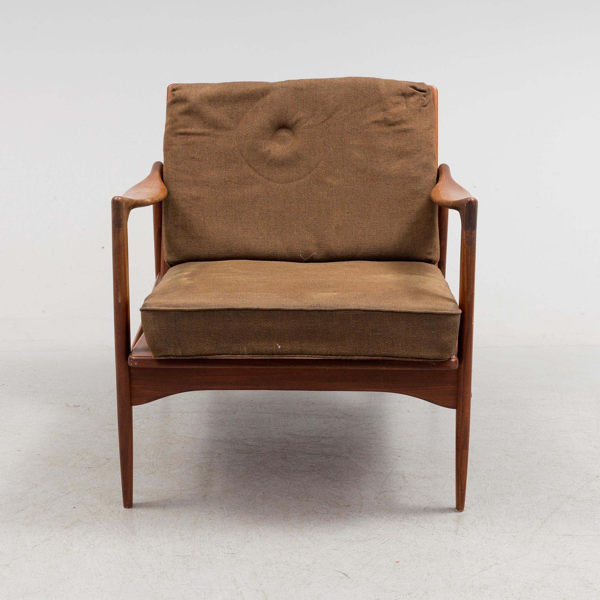 IB KOFOD LARSEN, a 'Kandidaten' teak easy chair from OPE möbler, 1960's.
