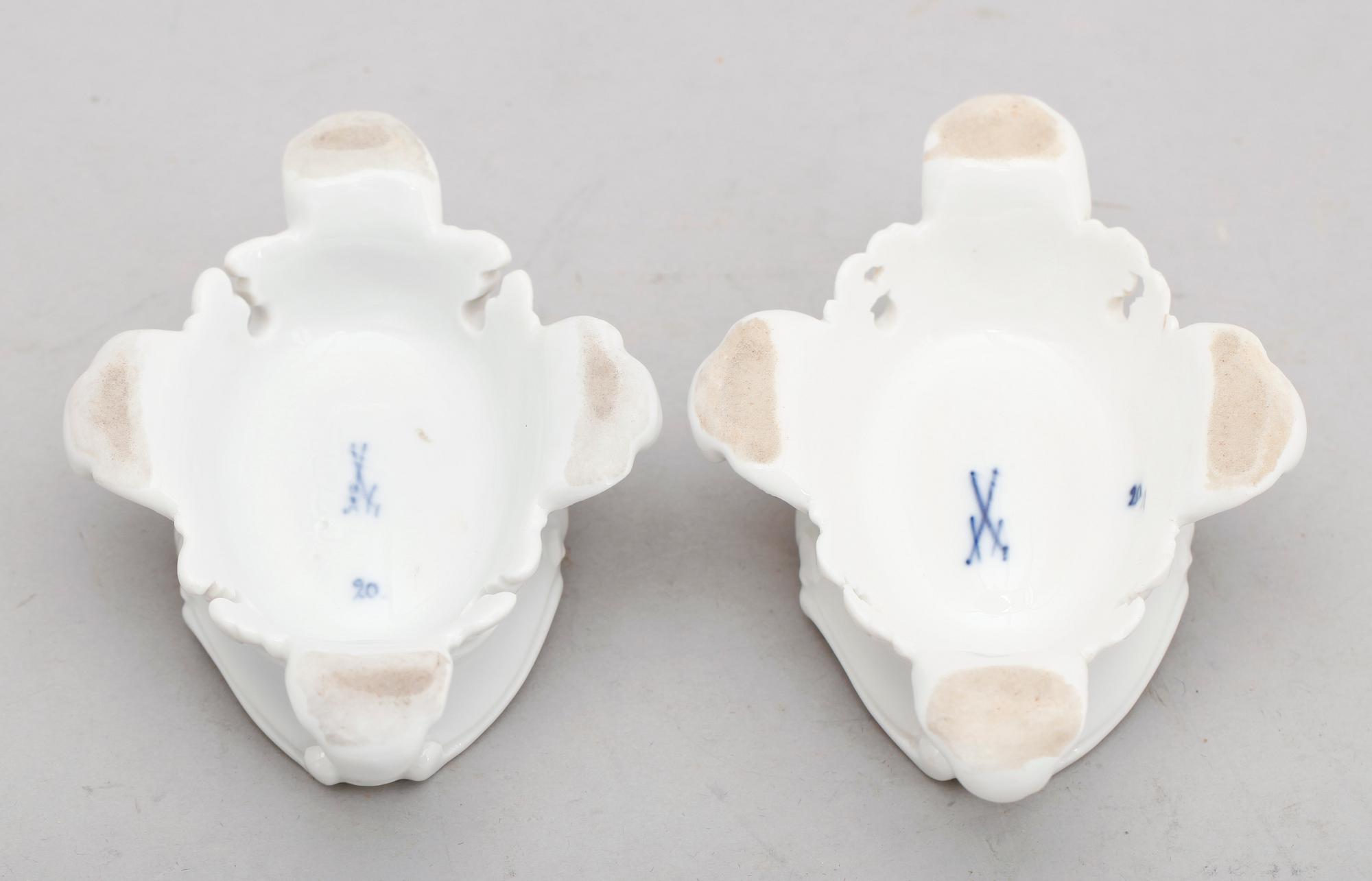 SALTKAR, 1 par, porslin, Meissen.