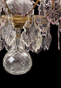 A Rococo 18th Century eight-light chandelier.