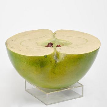 Hans Hedberg, a large faience sculpture of an apple, Biot, France.