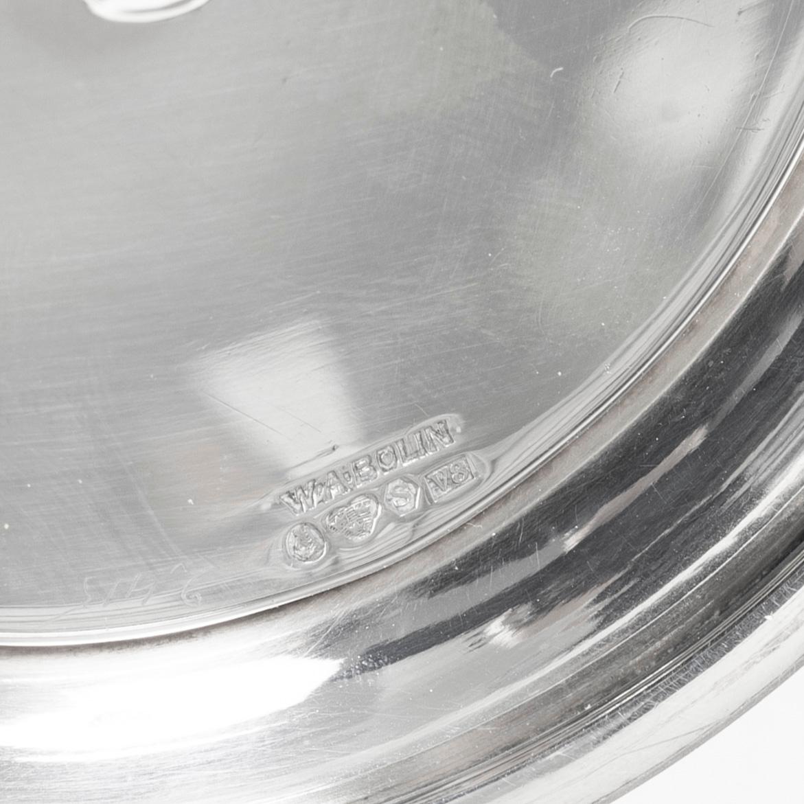 W.A. Bolin, ljusstakar, ett par, silver, Stockholm, 1947.