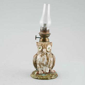 A paraffin lamp from Rörstrand, made in the end of the 19th century.