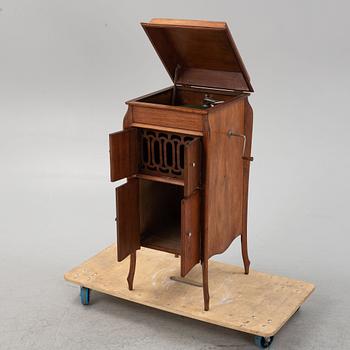 A grammophone cabinet, early 20th Century.