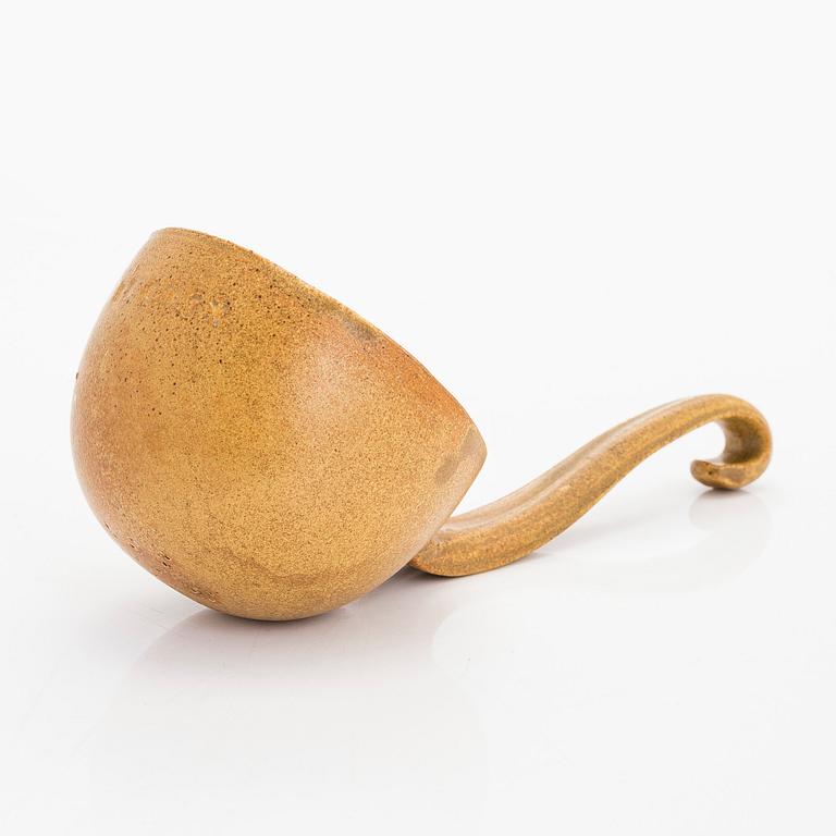 Kyllikki Salmenhaara, a stoneware stainer ladle, signed KS.
