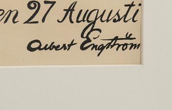 Albert Engström, "Nej! Kräftor kräva dessa drycker".