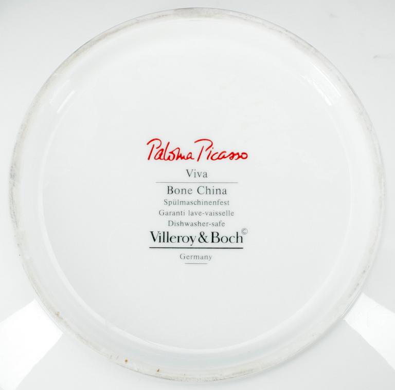 SERVIS, 72 delar, benporslin, "Viva", Paloma Picasso, Villeroy & Boch.