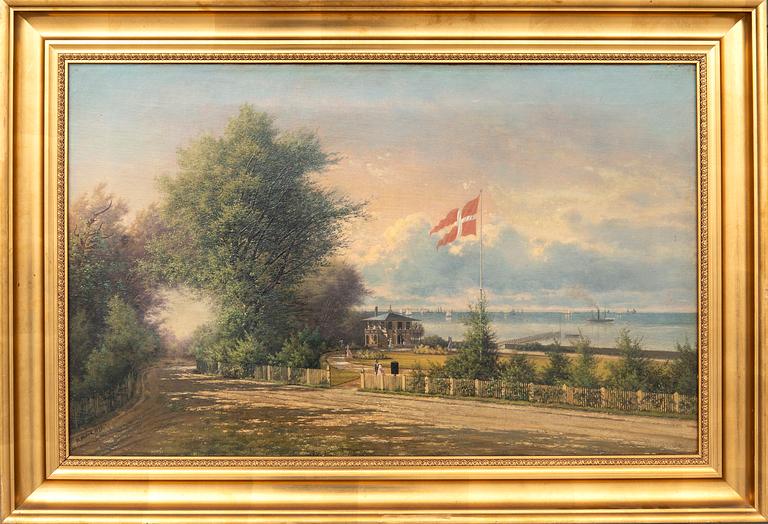Johan Peter Ölsted (1824-1887), "View from Kronborg Castle", 1878.