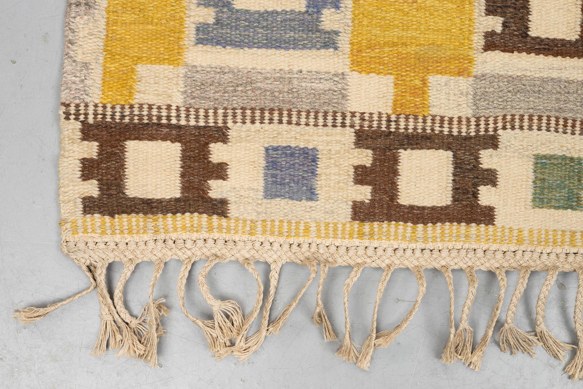 Ingrid Dessau, a carpet,"Vintergäck", flat weave, ca 247,5 x 143,5 cm, unsigned.