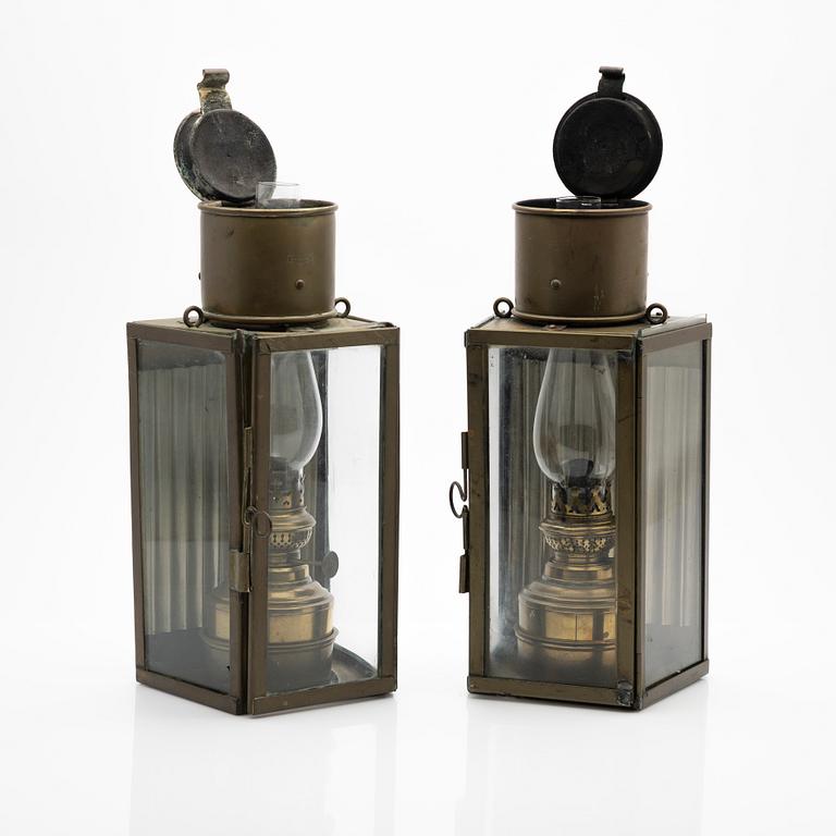 Spotlights / ship lighting a pair, early 20th century.