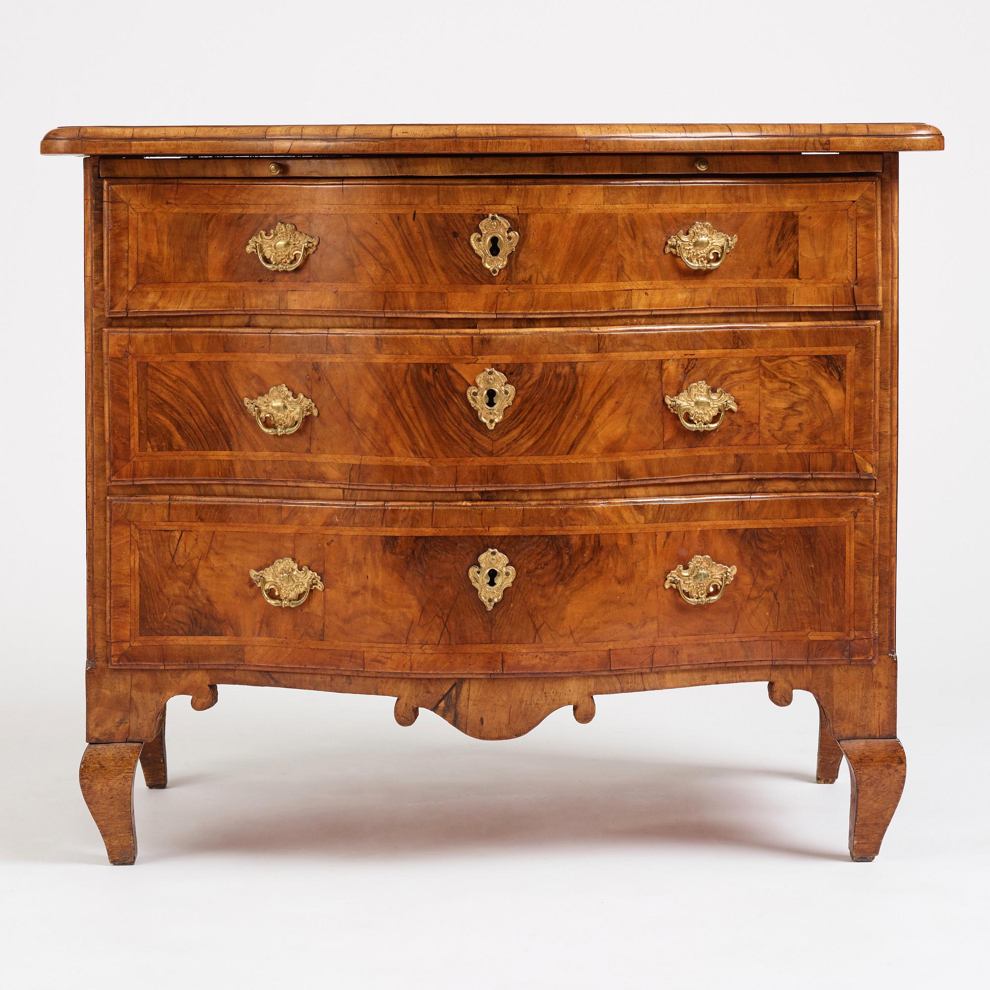 A Swedish late Baroque commode, mid 18th century.