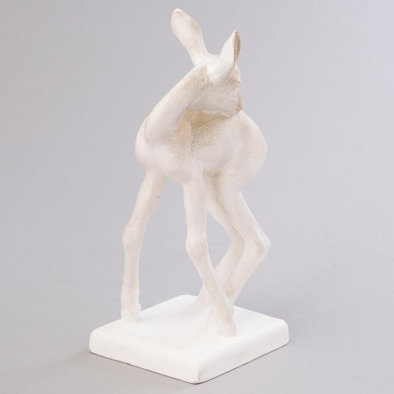 JUSSI MÄNTYNEN, A plaster sculpture, "The Orchid", signed.