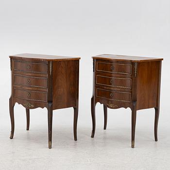 A matched pair of Rococo style chests of drawers, mid-20th Century.