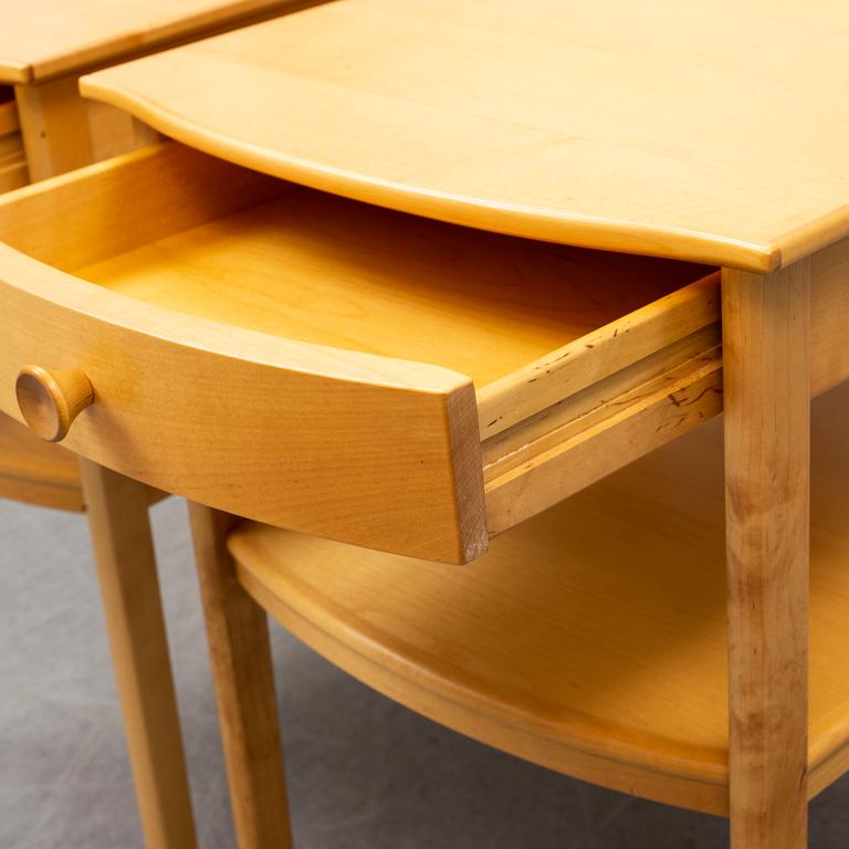 CARL MALMSTEN, sängbord, ett par "Birgitta", Åfors Möbelfabrik AB.
