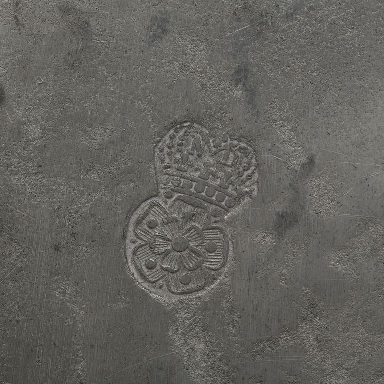 TALLRIK, tenn, troligen Flandern, 1700/1800-tal.