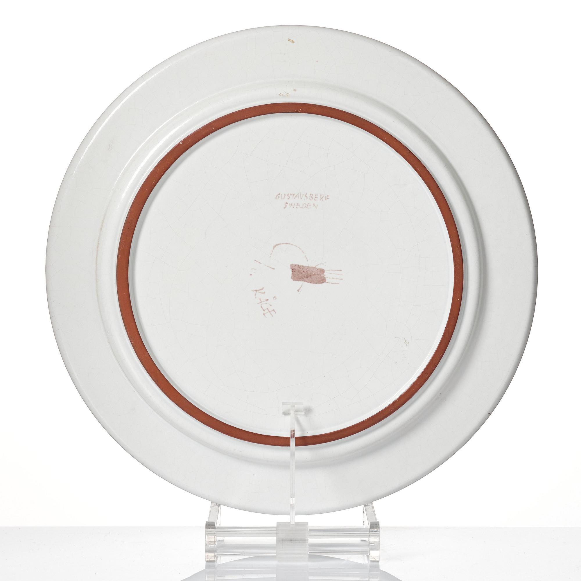 Wilhelm Kåge, a faience dish, Gustavsberg studio, Sweden 1951.