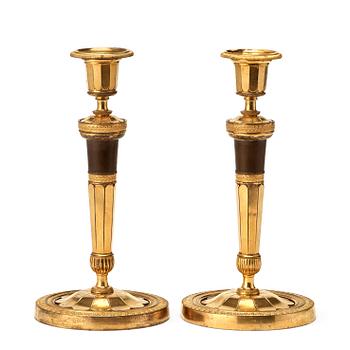 A French Empire early 19th century candlesticks.