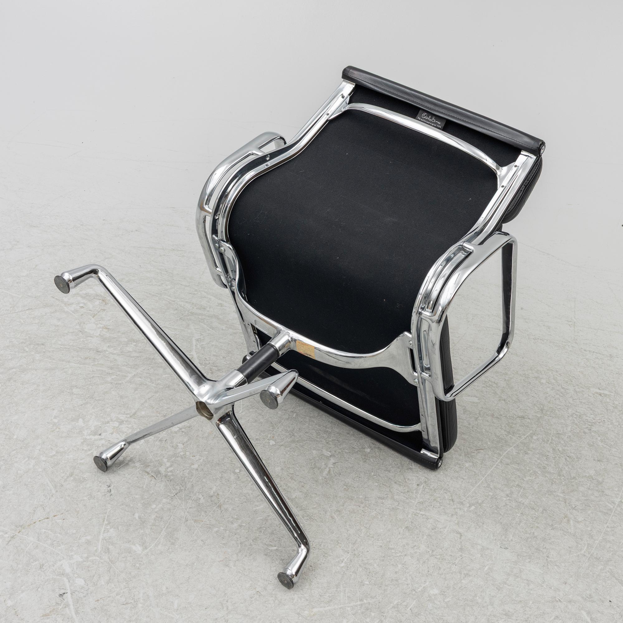 Charles & Ray Eames, an 'EA208 Soft Pad Chair' swivel chair, Vitra, 2010's.