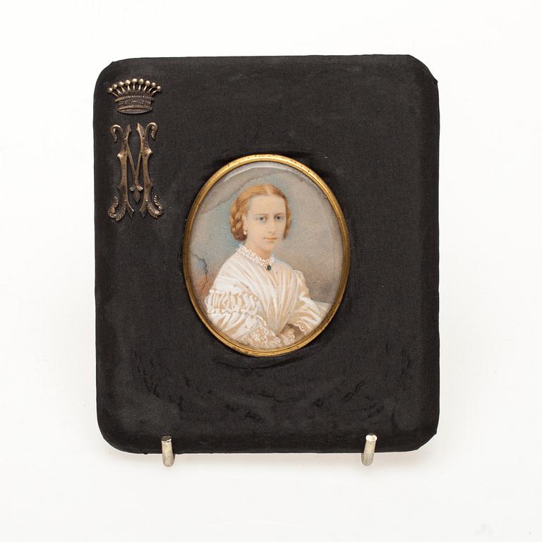 MINIATYRMÅLNING, gouache, 1800-talets senare hälft.