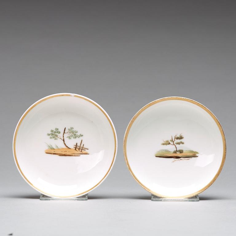 KAFFE och TESERVIS, 18 delar, porslin. Frankrike, Empire, tidigt 1800-tal.
