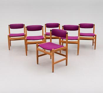 STOLAR, 6 st, "Shaker", Børge Mogensen, Karl Andersson, 1900-talets mitt.