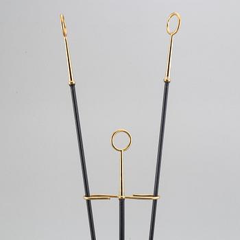 Gunnar Ander, a fireplace stand of three parts, Ystad Metall.
