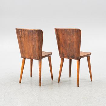 Göran Malmvall, stolar, ett par, modell "510" ur serien "Svensk Fur", Karl Andersson & Söner, Huskvarna, 1950-tal.