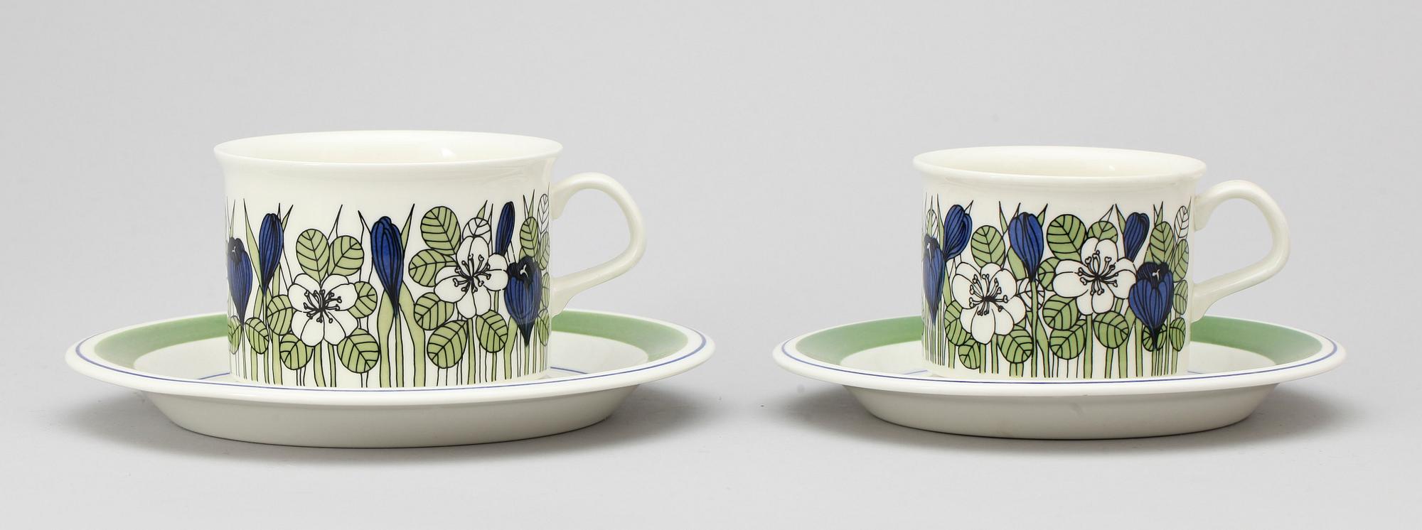 SERVISDELAR, porslin, "Krokus", Arabia.