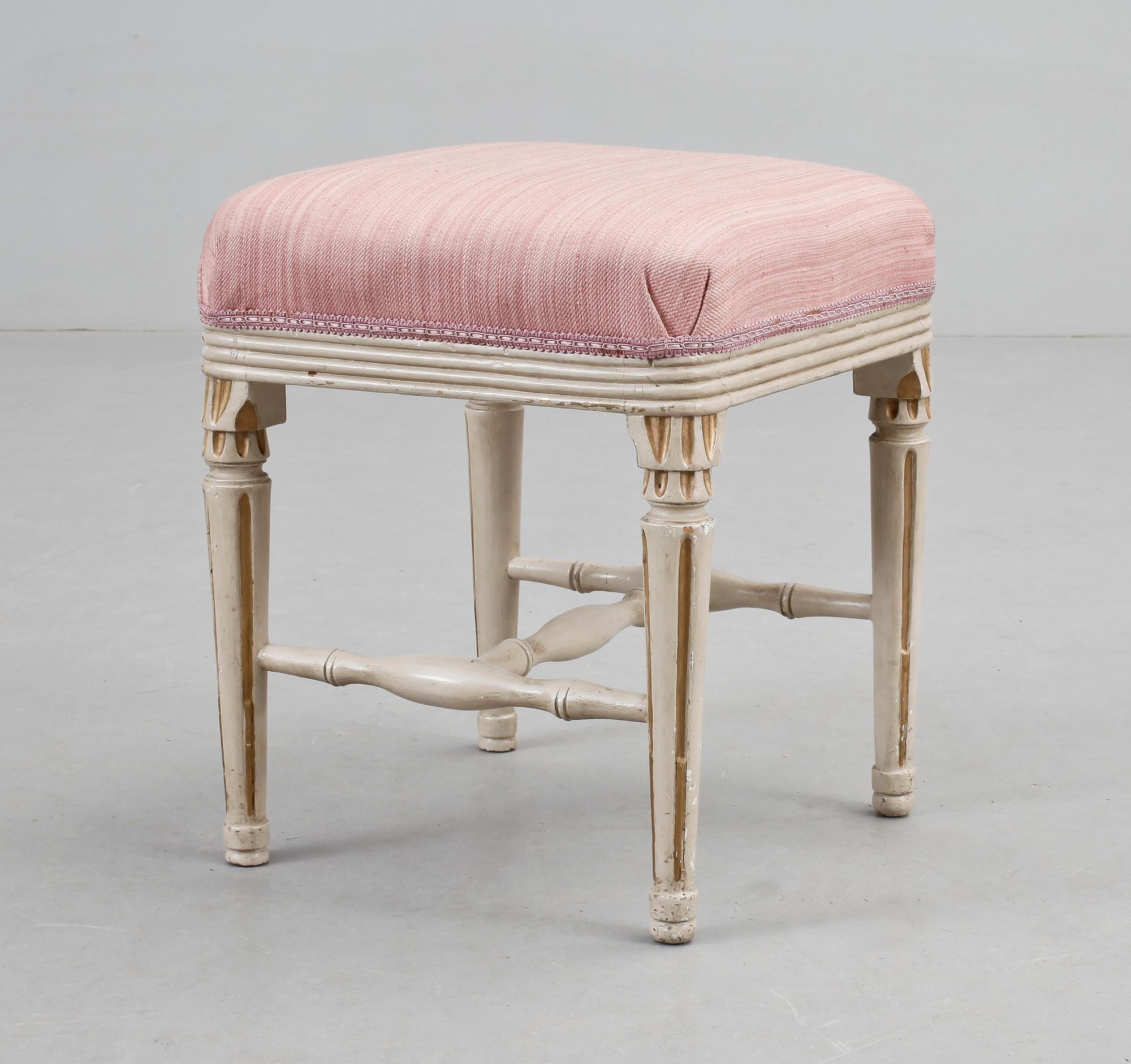 TABURETT, gustavianskt provinsarbete, 1800-talets första hälft.