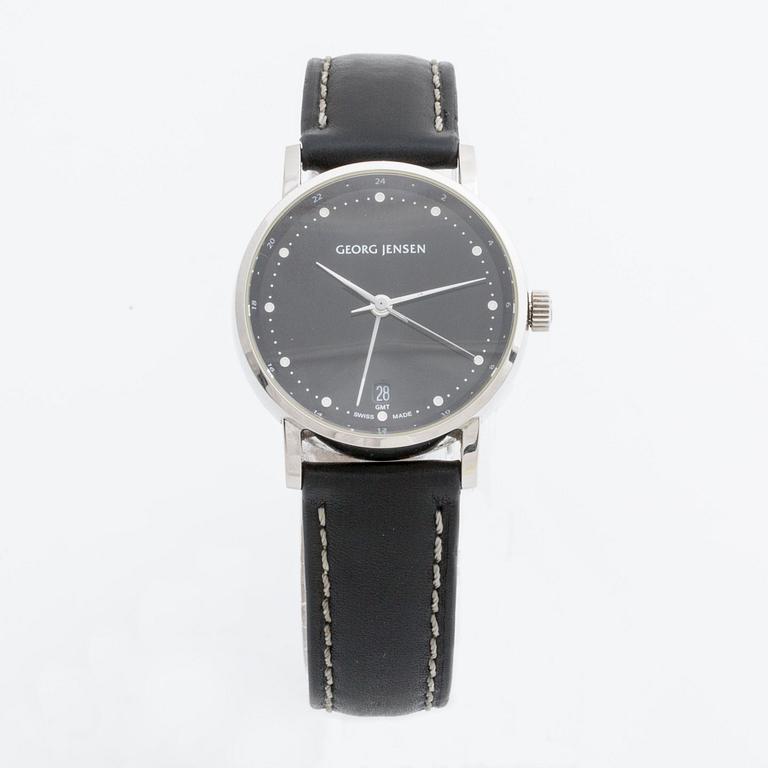 GEORG JENSEN, wristwatch,  design Henning Koppel. 32mm.