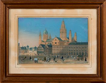 COPPER ENGRAVINGS, 5 pieces, 19th century, Germany.