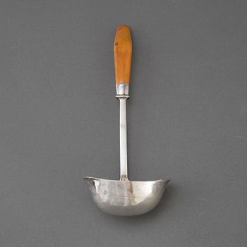 A Sigurd Persson silver soup ladle, Stockholm, 1970.