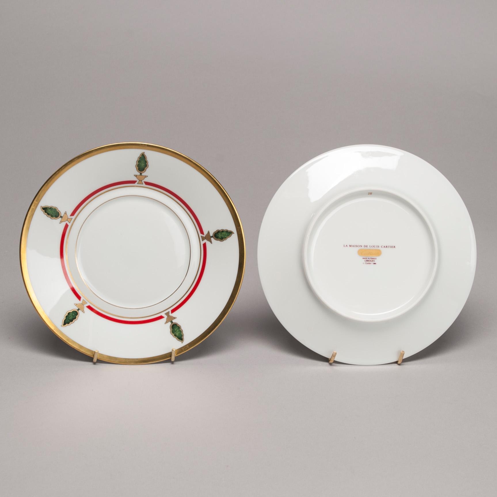 TEKOPPAR, ett par, porslin, för Cartier, Limoges, 1986.