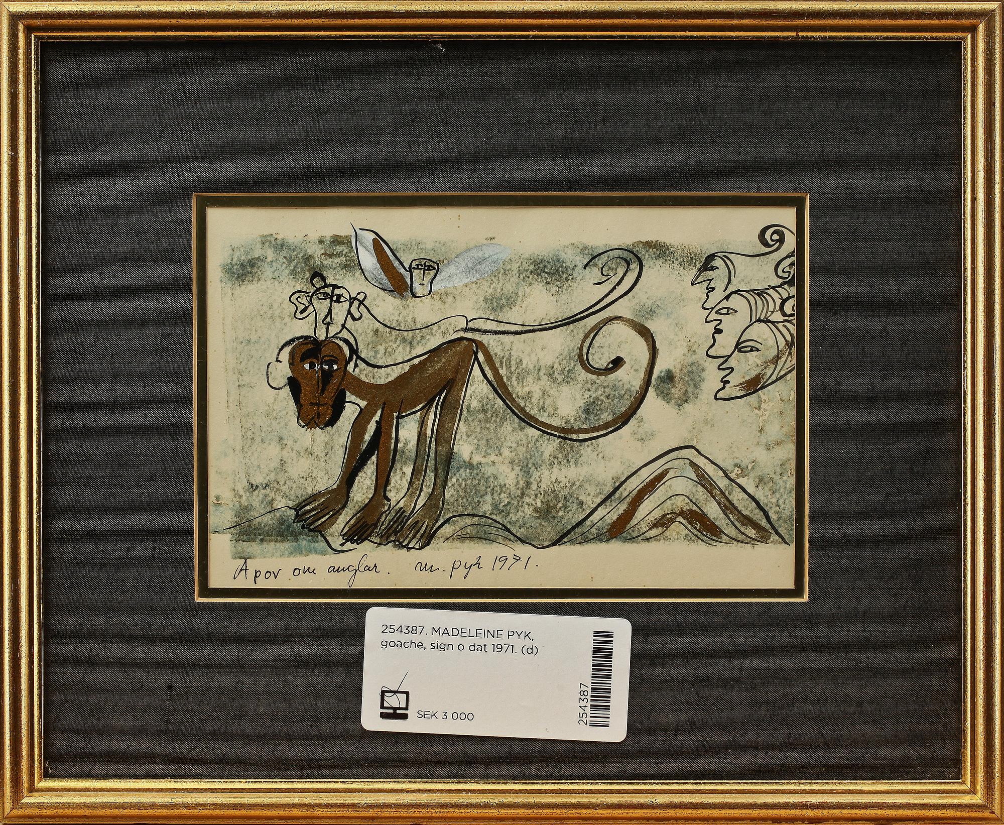 MADELEINE PYK, goache, sign o dat 1971.