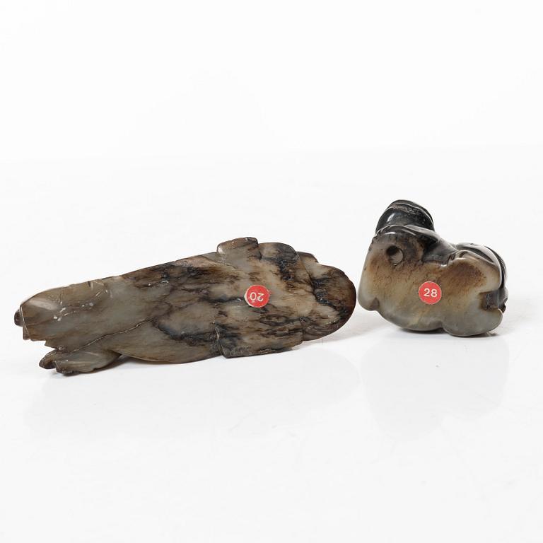 A group of four Chinese stone figures, 20th century.