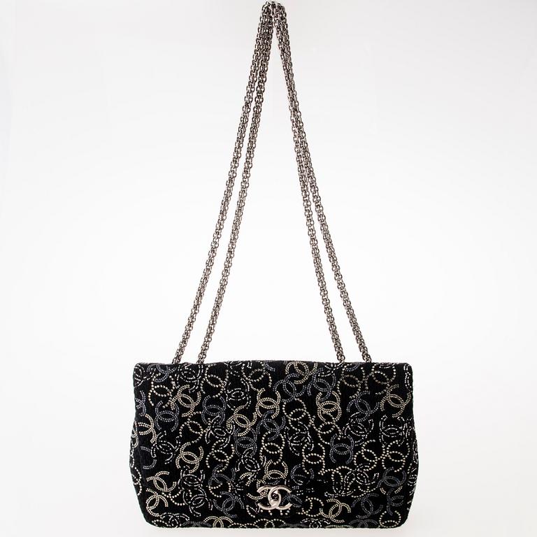 CHANEL Paris Shanghai Jumbo Strass Flap Bag.