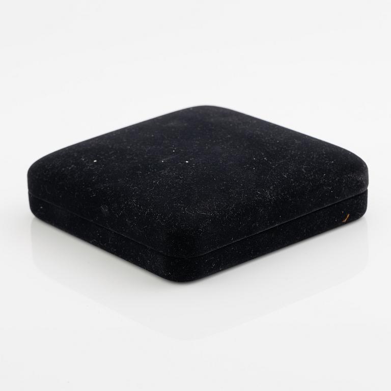 Garniture, necklace and bracelet silver with amethysts, brooch gold-coloured metal with purple paste stones,