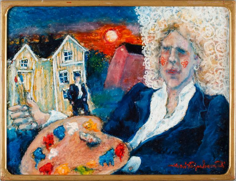 JUSSI TAIPALEENMÄKI, olja på pannå, signerad.